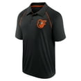 thumbnail image 2 of Men's Fanatics Black Baltimore Orioles Strong Alone Raglan Polo, 2 of 3