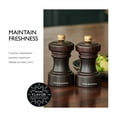 thumbnail image 4 of Cole & Mason Hoxton Chocolate Brown Wood Salt and Pepper Mill Gift Set 4", 4 of 7