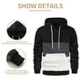 thumbnail image 4 of Mens Pullover Hoodie Sweatshirt Drawstring Hooded Color Block Hoodie Mens With Pocket Army, 4 of 4