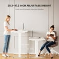 thumbnail image 5 of 330lbs Dual Motor Standing Desk Frame for 40 to 90″ Desktop, Electric Adjustable Legs with Memory Presets, Stand Up Desk Frame Workstation for Home Office, White Frame Only, 5 of 14