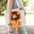 thumbnail image 4 of Lion-Shaped Pet Canvas Shoulder Bag, Outcrop Small Lion Pet Canvas Shaped Shoulder Bag, Small Cat Dog Outdoor Carrying Travel Handbag Bag, Portable Lion Decor Pet Carrier Bag, 4 of 18