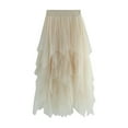 thumbnail image 4 of Women Medium Length Skirt High Waisted Skirt Polyester Summer Spring Wear, 4 of 4