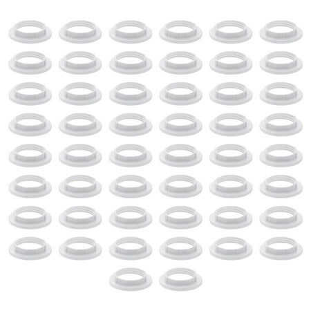 

Lamp Holder Fixing Ring 50 Pcs E14 Light Cover Collar Rings Threaded Lampshade Small Night Socket Plastic White
