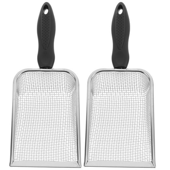 HEANUJJ 2Pcs Outdoor Beach Mesh Shovel with Strong Mesh and Convenient Handle for Sand and Shells