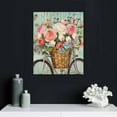 thumbnail image 4 of Creowell  Aqua Flowers Painting Butterfly Canvas Wall Art Bicycle Vintage Roses Picture Summer Nature Artwork Framed for Living Room Bedroom Kitchen Dinning Room Office Decor 16x20 in/12x16 in, 4 of 4