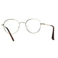 thumbnail image 3 of Clear Lens Glasses Vintage Round Oval Metal Frame UV400 Gold Black Brown, 3 of 4