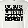 thumbnail image 4 of Inktastic Eat, Sleep, Wrestle, Repeat Long Sleeve T-Shirt, 4 of 5