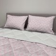 thumbnail image 2 of Floral Comforter & Sham Bedding Set, Ornamental Damask Stencil Inspired Flourishing Petals Leaves Motif, 3 pcs Duvet Set Microfiber Filling Quilt, 5 Sizes, Blush Dried Rose, by Ambesonne, 2 of 4