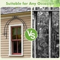 thumbnail image 5 of Kinbor 38.6" x 40.1" Metal Garden Trellis for Climbing Plants Wall Mounted, Outdoor Garden Arch with 2 Planter Rings, Vines Flowers Pot Trellis Plant Support, Black, 5 of 8
