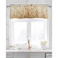thumbnail image 2 of Wild Plant Linen Curtain Valance for Bedroom/Bathroom/Kitchen/Office/Living/Dining Room Window,Vintage Botanical Leaves Yellow Rod Pocket Topper Decorative Cafe Drapes Panel 42"x18", 2 of 6