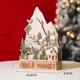 thumbnail image 5 of Adornos navideños de madera con luz LED para árbol de Navidad, decoración de escritorio para el hogar, 5 of 5