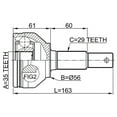thumbnail image 2 of Febest OUTER CV JOINT 35X56X29 # 0210-J1020 OEM C9211-JA00A, 2 of 2