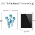 thumbnail image 5 of 4pcs Funny Watercolor Ocean Life Art Print Set Sea Marine Life Print Canvas Wall Art Poster Jellyfish Octopus Hairtail for Nursery Bedroom Bathroom Home Decor, 5 of 7