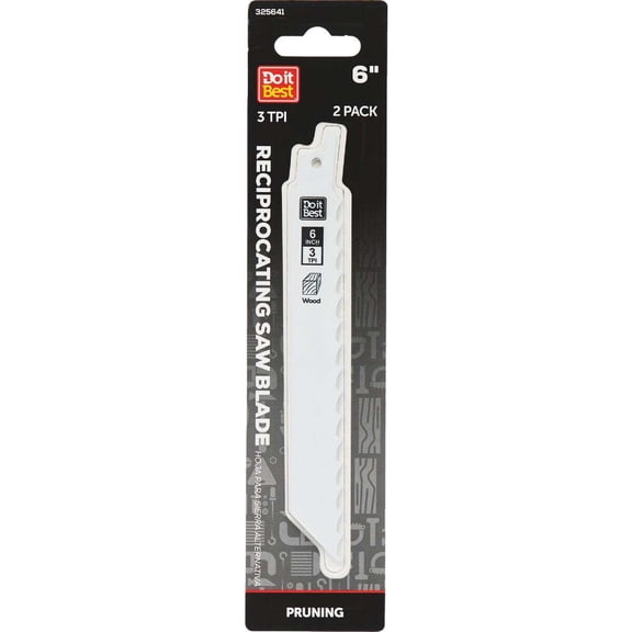 Do it Best 6 In. 3 TPI Carbon Pruning Reciprocating Saw Blade (2-Pack)