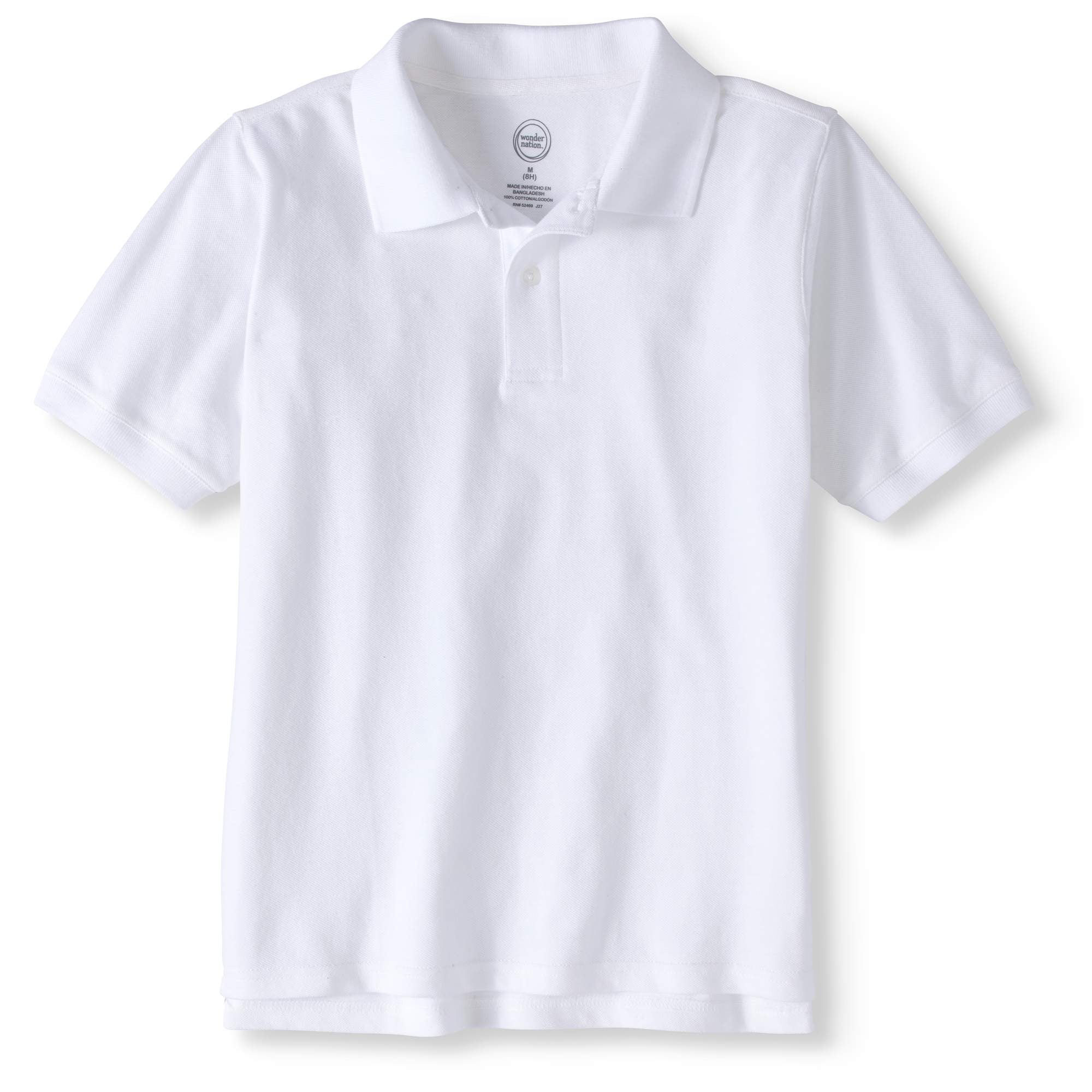 Wonder Nation Husky Boys School Uniform Short Sleeve Pique Polo Shirt ...