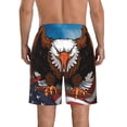 thumbnail image 3 of Yiaed Cartoon Bald Eagle USA Print Men's Swim Trunks with Lining Quick Dry Sports Shorts Beach Shorts Boardshorts-Small, 3 of 5