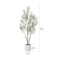thumbnail image 2 of 5ft Fake Plastic Olive Tree with Oval White Planter, Pre Potted Faux Greenry Plant for Home Decor Office House Living Room Indoor Outdoor, Big Fake Plants Fake House Plants, 2 of 8