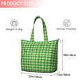 thumbnail image 4 of Green Yellow Checkerboard Checkered Pattern Travel Tote Bags for Women Carry On,Large Weekender Bags for Women Travel,Multi Functional Duffle Bag for Work,Shopping,Sports, 4 of 5
