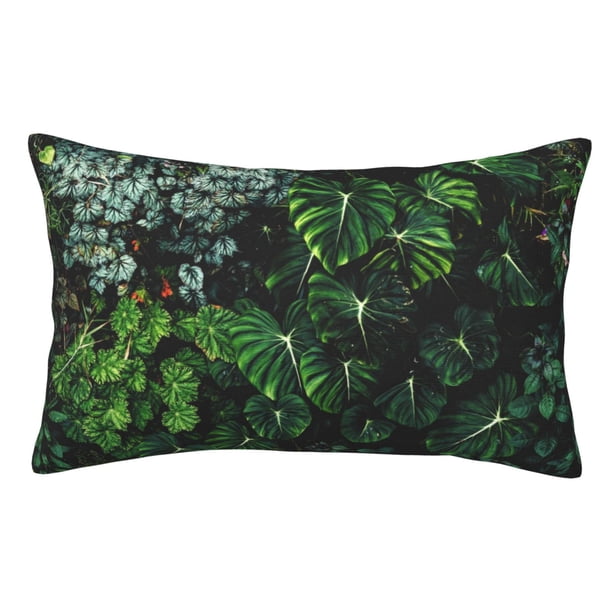 Balery Lush Foliage Green Plant Funda de Cojín Estampada, Regalos para Mujeres, Regalos de Amor para Ella, Regalos para Novia o Esposa, Funda de Almohada-14"x20"