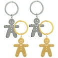 thumbnail image 2 of GOOHOCHY 4 llaveros de hombre de jengibre, colgantes para mochilas, adornos navideños para bolsos, llaveros decorativos, 2 of 8