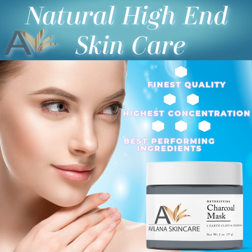 Buy Avilana Detoxifying Charcoal Mask With 3 Earth Clay Plus Charcoal