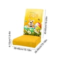 thumbnail image 3 of SIYTUAU Decorative Rabbit Stretch Chair Cover For Dining Room Chair Protector Easter Holiday Party Home Decor A, 3 of 7