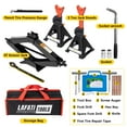 thumbnail image 2 of 3 Ton Car Jack & Jack Stands Kit – Scissor Jack, 3T Jack Stands (2 Pack), Lug Wrench, Tire Repair Tools – Car Kit for Cars, SUVs, 2 of 6