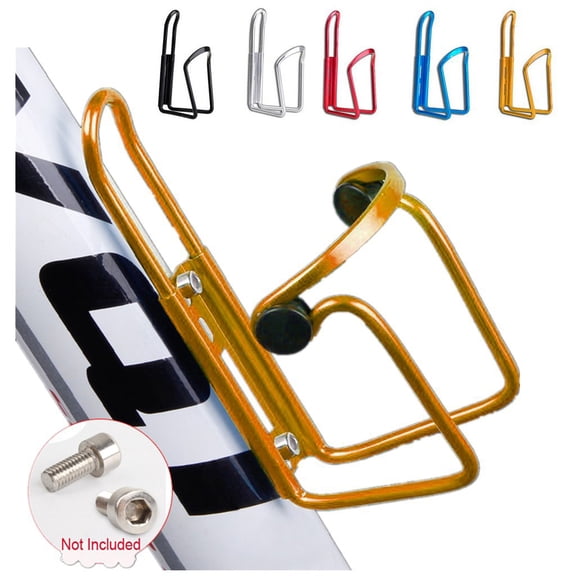 Bicycle Bottle Cage Premium Aluminum Alloy Lightweight Bike Water Cup Holder Rustproof Cycling Flask Bracket for Road Trail Mountain Bikes Accessories Silver