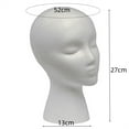 thumbnail image 3 of Female Styrofoam Mannequin Head Model Wig/Hat Display Stand Art Work Painting Novelty Foam 2PCS, 3 of 7