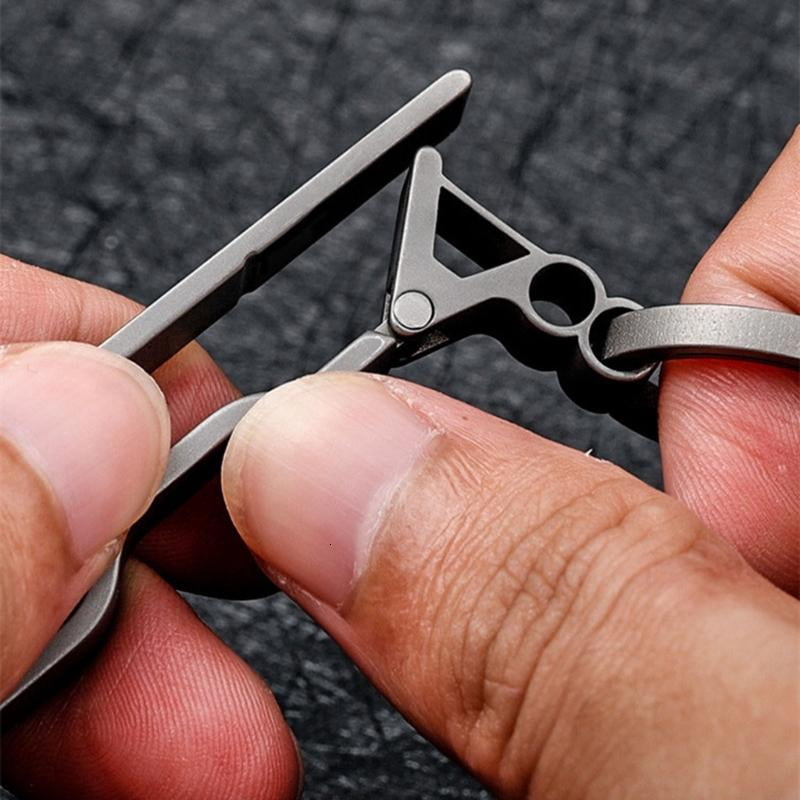 CEORPER Belt Key Clip,Titanium Carabiner Key chain Ring Holder for Belt Keychain Clip
