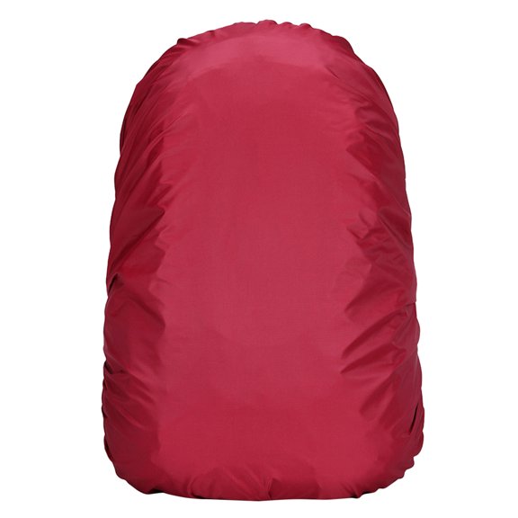 Camping & Hiking Nylon Backpack Rain Cover 45L Portable Shield for Outdoor Use with Buckle Straps and Triple Waterproofing, One Size, Red