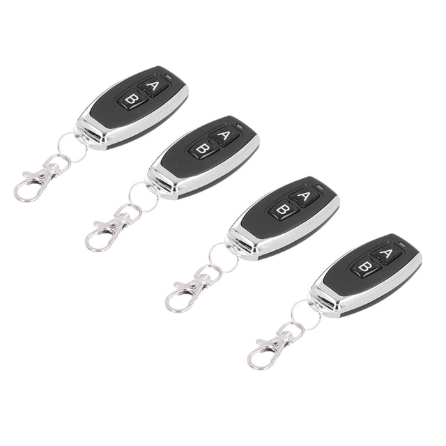 Keychain de Puerta de Garaje, Llave de Control Remoto Black 4pcs Alta Sensibilidad Metal 12V 433MHz Para Puerta de Garaje