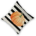 thumbnail image 2 of Fall Pillow Covers 18x18 Set of 2, Watercolor Stripes Pumpkin Decorative Outdoor Throw Pillow Covers Autumn Thanksgiving Farmhouse Cushion Case Linen Square for Home Couch Sofa, 2 of 6