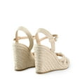 thumbnail image 2 of BURUDANI Women's Raffia-Wrapped Stylish Espadrilles Wedges, 2 of 6