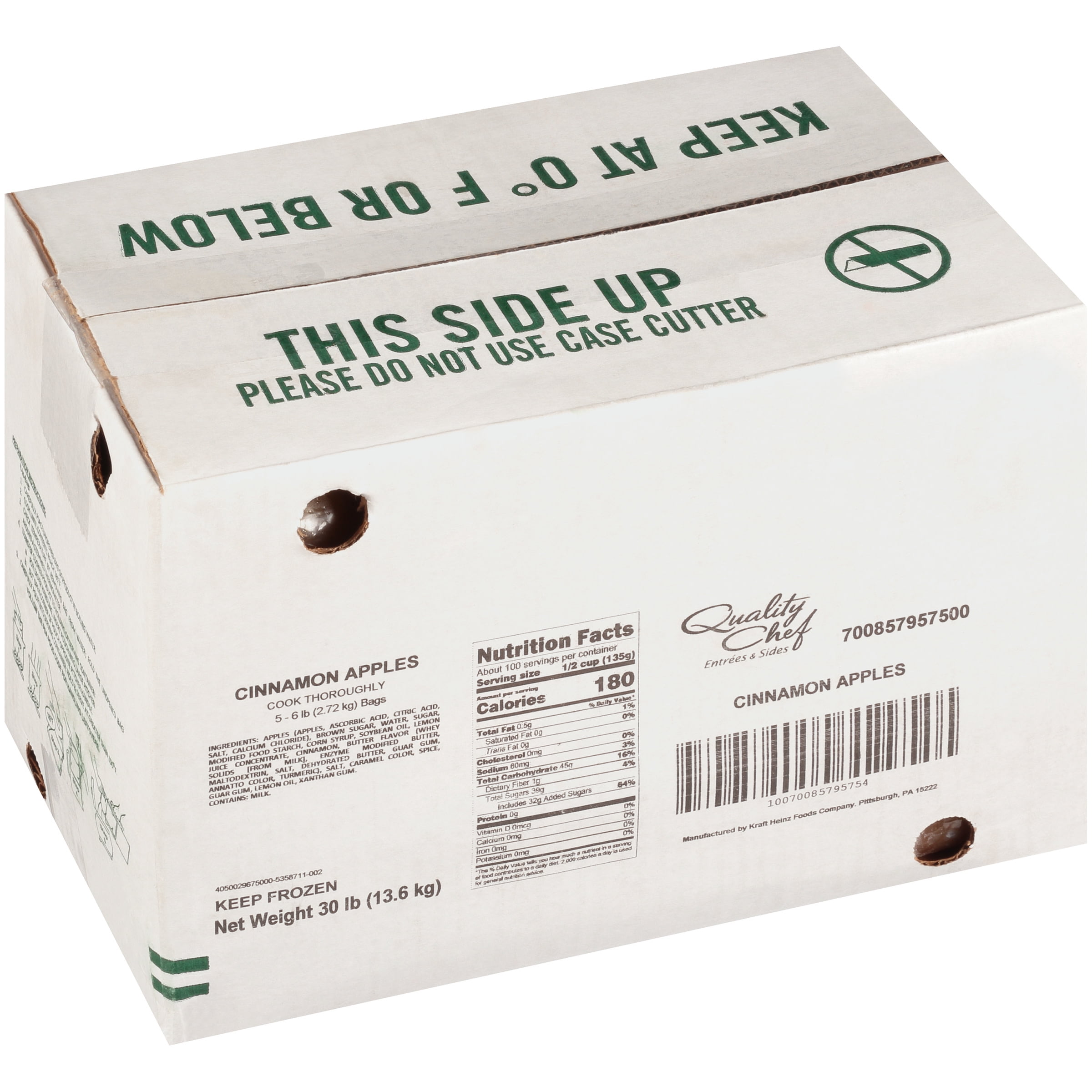 QUALITY CHEF Cinnamon Apples, 6 Lb. Bag (Pack Of 5)