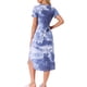 thumbnail image 3 of INSPIRE CHIC Camisón de Mujer con Cuello en V, Manga Corta, Camisón Largo, Vestido de Lounge de Primavera Verano con Bolsillo, Talla XL, Tie Dye Gris Azul, 3 of 6