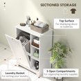 thumbnail image 4 of HOMCOM Laundry Cabinet with Removable Basket, Tilt Out Laundry Hamper, 4 of 10
