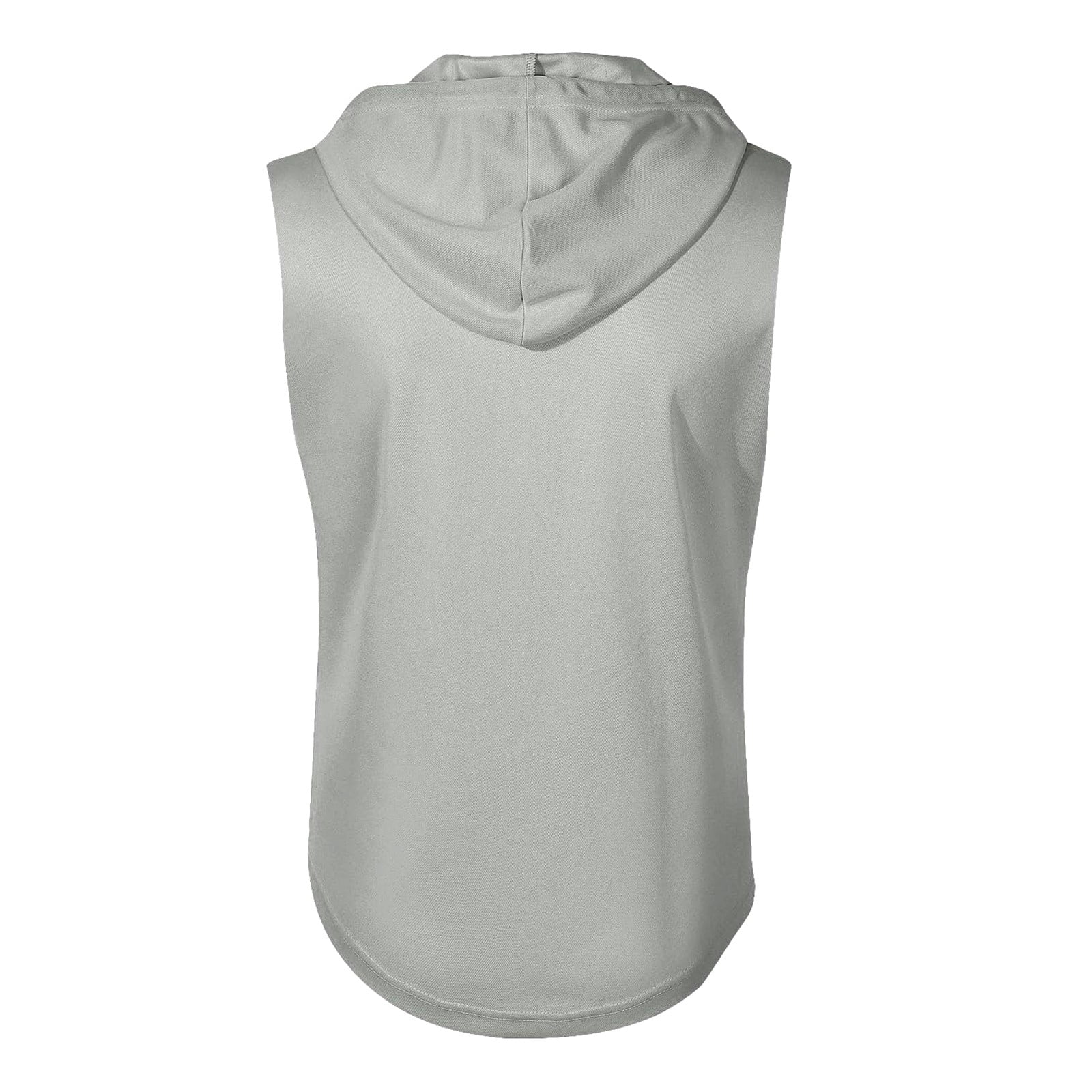 Men's Hooded Zipper Cardigan 60% Cotton 40% Linen Sleeveless Vest Quick Dry Breathable Workout Running Bodybuilding Casual Gym Outdoor Sports Beach | Zenithor,Gray 2XL