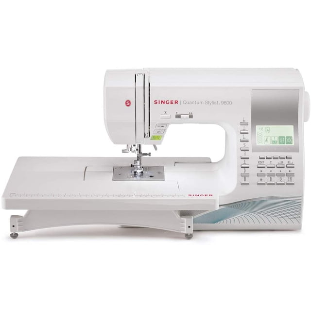 Máquina de Coser Quantum Stylist Portátil 600 Puntadas y Accesorios adicionales Blanco SINGER M9960