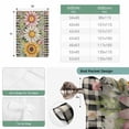thumbnail image 6 of Vintage Daisy Floral Balloon Curtains for Bedroom/Front Door/Bathroom, Spring Flowers Botanical Leaves Checkered Wooden Tie Up Curtains 63 Inch Length Kitchen Curtains Shades for Windows 46"x63", 6 of 8