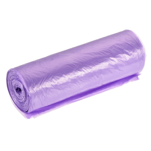 Bolsas de basura pequeñas Uxcell de 2-4 galones, forros de cesto de basura morados, 20 cuentas / rollo