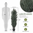 thumbnail image 2 of 150cm Detachable Artificial Cypress Tree, Realistic Tall Faux Plant - Indoor Outdoor Decor, Easy Assembly, Durable Plastic, 2 Pack, 2 of 8