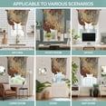 thumbnail image 6 of Brown Gray Tie Up Curtain Valance for Window,Adjustable Rod Pocket Window Curtains Shades,Rustic Abstract Gradient Mottled Texture Light Filtering Valance Drapes for Cafe Living Room Bedroom 42"x54", 6 of 9