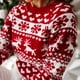 thumbnail image 2 of Suéteres de invierno Gibobby de punto holgado con estampado de nieve y Jacquard navideño para mujer manga larga cuello redondo rojo L, 2 of 3