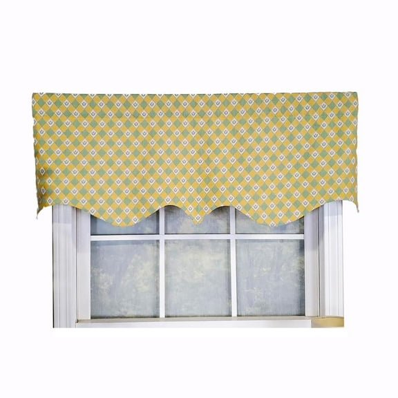 RLF Home Modern Design Classic Petite Flower Regal Style Window Valance 50" x 17" Spring
