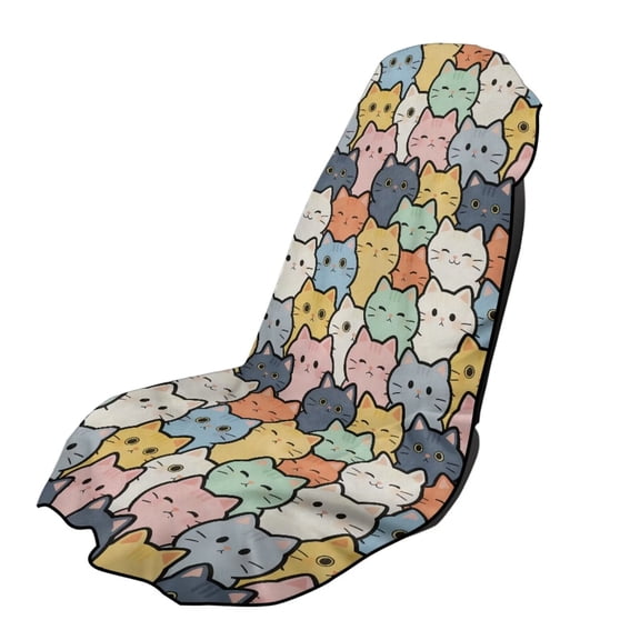 ZUXONGSY Car Seat Cover Towel Funny Cat Print Cars Seat Towel Covers Absorbent Auto Front Seat Covers for After Gym Workout, Running, Beach Sports