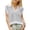 White, variant on ZHUGeLI Stripe Summer Sweaters For Women V Neck Knit Cap Sleeve Tops Sleeveless Spring Clothes Up to 50% off