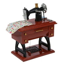 Como Wind Up Vintage Mini Sewing Machine Style Mechanical Music Box