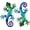 Green&Blue, variant on Metal Gecko Wall Art 2Pcs Outdoor Wall Decor 12 Inch Lizard Metal Hanging Wall Decoration Glass Sculpture for Garden Yard Patio Fence Home (Boho Blue)