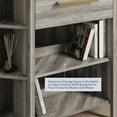 thumbnail image 7 of BELLEZE Corner Cabinet with Power Strip, Corner Table with 1 Storage Drawer and 8 Shelves, Store and Organize Home Furniture for Small Space - Sonoma (Gray), 7 of 7